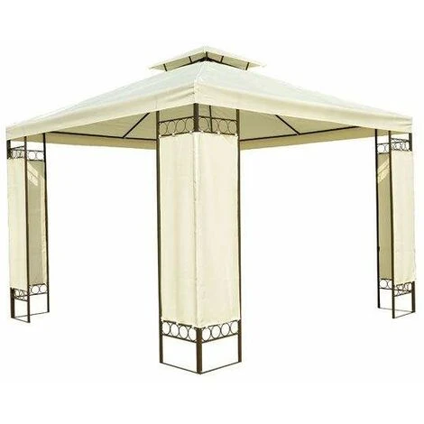Bc-elec - 5300-0012 Tente De Réception, Tonnelle, Barnum, Pavillon De Jardin, Beige 3 X 3 M - Beige 7 Bc-elec - 5300-0012 Tente De Réception, Tonnelle, Barnum, Pavillon De Jardin, Beige 3 X 3 M - Beige – Image 5