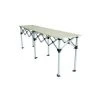 INTEROUGE Comptoir Table Pliante Hauteur Réglable 285x60cm Large Plateau Bois Mélaminé -Pergola Soldes 14021051 1