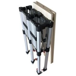 INTEROUGE Comptoir Table Pliante Hauteur Réglable 285x60cm Large Plateau Bois Mélaminé 7 INTEROUGE Comptoir Table Pliante Hauteur Réglable 285x60cm Large Plateau Bois Mélaminé -Pergola Soldes 14021051 2