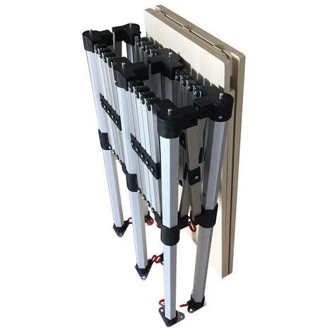 INTEROUGE Comptoir Table Pliante Hauteur Réglable 285x60cm Large Plateau Bois Mélaminé 4 INTEROUGE Comptoir Table Pliante Hauteur Réglable 285x60cm Large Plateau Bois Mélaminé – Image 2