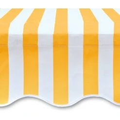 VIDAXL Toile D'auvent Orange Et Blanc 436 X 296 Cm - Pelouses Et Jardins - Vie En Extérieur - Stores Extérieurs - Orange - Orange -Pergola Soldes 14269885 4