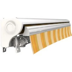 SUNNY INCH ® Store Banne Manuel Demi Coffre Pour Terrasse - Jaune Rayé - Longueur 2.5 M Et Largeur 2 M - Jaune Rayé 10 SUNNY INCH ® Store Banne Manuel Demi Coffre Pour Terrasse - Jaune Rayé - Longueur 2.5 M Et Largeur 2 M - Jaune Rayé -Pergola Soldes 14792254 4