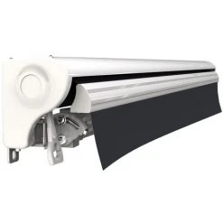 SUNNY INCH ® Store Banne Demi Coffre Motorisé Et Manuel Pour Terrasse - Gris Anthracite - Longueur 2.5 M Et Largeur 2 M - Gris Anthracite 10 SUNNY INCH ® Store Banne Demi Coffre Motorisé Et Manuel Pour Terrasse - Gris Anthracite - Longueur 2.5 M Et Largeur 2 M - Gris Anthracite -Pergola Soldes 14792256 4