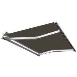 SUNNY INCH ® Store Banne Demi Coffre Motorisé Et Manuel Pour Terrasse - Taupe - Longueur 2.5 M Et Largeur 2 M - Taupe -Pergola Soldes 14792260 5
