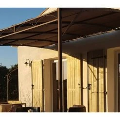 DIRECT FILET Toile D'ombrage 3x3m à Tendre Sur Structure Pergola - Qualité - Durée De Vie Jusqu'à 10 Ans ! | Chocolat