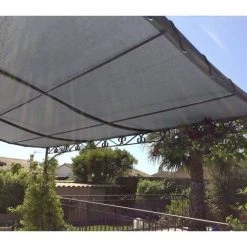 DIRECT FILET Toile D'ombrage Perméable De 6x3m à Tendre Sur Structure Pergola | Gris Platine -Pergola Soldes 14832539 4