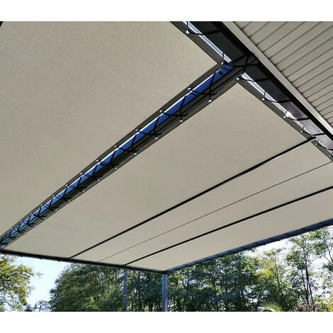 DIRECT FILET Toile D'ombrage Imperméable De 4x3m à Tendre Sur Structure Pergola | Terracotta 3 DIRECT FILET Toile D'ombrage Imperméable De 4x3m à Tendre Sur Structure Pergola | Terracotta