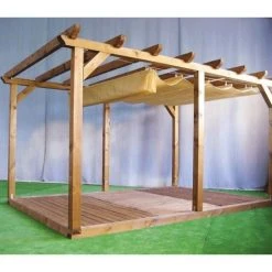 DIRECT FILET Store De Pergola 2x3 Perméable | Terracotta - Oui -Pergola Soldes 14832801 3