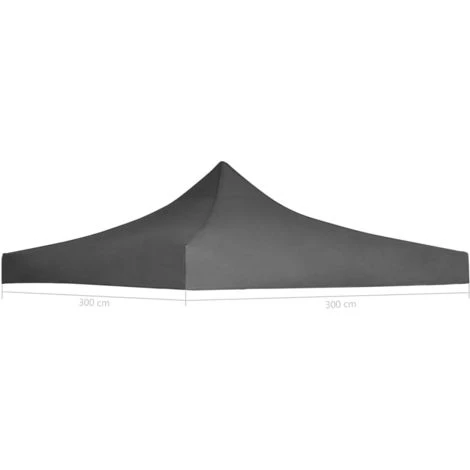 VidaXL Toit De Tente De Reception 3 X 3 M Anthracite 4 VidaXL Toit De Tente De Reception 3 X 3 M Anthracite – Image 2