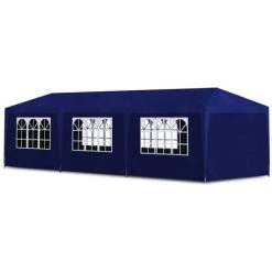 VidaXL Tente De Reception 3 X 9 M Bleu -Pergola Soldes 15117851 2