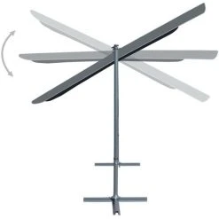 VidaXL Tonnelle Avec Toit Retractable 350x250x225 Cm Anthracite -Pergola Soldes 15386173 4