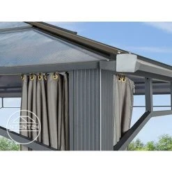 INTENT24.FR Pavillon De Jardin 3x4 M Imperméable Toit En Polycarbonate ALU DELUXE Tonnelle 8mm Pavillon 4 Côtés Partie Tente Gris Env. 9x9 Cm Profil - Gris 10 INTENT24.FR Pavillon De Jardin 3x4 M Imperméable Toit En Polycarbonate ALU DELUXE Tonnelle 8mm Pavillon 4 Côtés Partie Tente Gris Env. 9x9 Cm Profil - Gris -Pergola Soldes 15929350 4