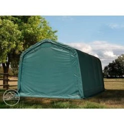 INTENT24.FR Abri Tunnel Robuste 3,3x4,8 M étanche Bâche PVC Env. 550g/m², Vert - Vert -Pergola Soldes 15929584 4