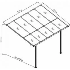 Pergola Gardiun Elliot - 8 M² 313x254x220/260 Cm Aluminium Et Polycarbonate 11 Pergola Gardiun Elliot - 8 M² 313x254x220/260 Cm Aluminium Et Polycarbonate -Pergola Soldes 16608853 5