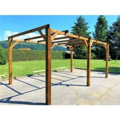 WMU Pergola Bois |15m² - 3 X 5| Autoportée - Origine FR - Pergola Avec La Visserie Acier Zingué 9 WMU Pergola Bois |15m² - 3 X 5| Autoportée - Origine FR - Pergola Avec La Visserie Acier Zingué -Pergola Soldes 16756069 4