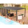 Habrita Pergola Bioclimatique En Aluminium Xxl + 5 Panneaux- 21,52 M2 - Toit En Lames Mobiles - Gris Anthracite -Pergola Soldes 17909060 1