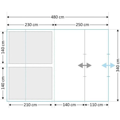 CampFeuer Tente Tunnel "Multi" Pour 4 Personnes | Vert Olive | 5000 Mm 4 CampFeuer Tente Tunnel "Multi" Pour 4 Personnes | Vert Olive | 5000 Mm – Image 2