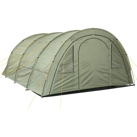 CampFeuer Tente Tunnel "Multi" Pour 4 Personnes | Vert Olive | 5000 Mm 6 CampFeuer Tente Tunnel "Multi" Pour 4 Personnes | Vert Olive | 5000 Mm – Image 4