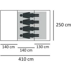 CampFeuer Tente De Camping | 4 Personnes | Bleu - Gris | Tente Tunnel | 2000 Mm 9 CampFeuer Tente De Camping | 4 Personnes | Bleu - Gris | Tente Tunnel | 2000 Mm -Pergola Soldes 18086910 3