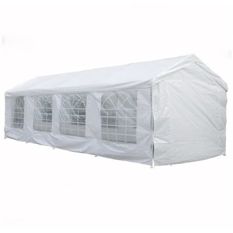 HABITAT ET JARDIN Tente De Réception "Celia" En Polyéthylène - 25.81 M² - 890 X 290 X 270/200 Cm - Blanc. 6 HABITAT ET JARDIN Tente De Réception "Celia" En Polyéthylène - 25.81 M² - 890 X 290 X 270/200 Cm - Blanc. – Image 4