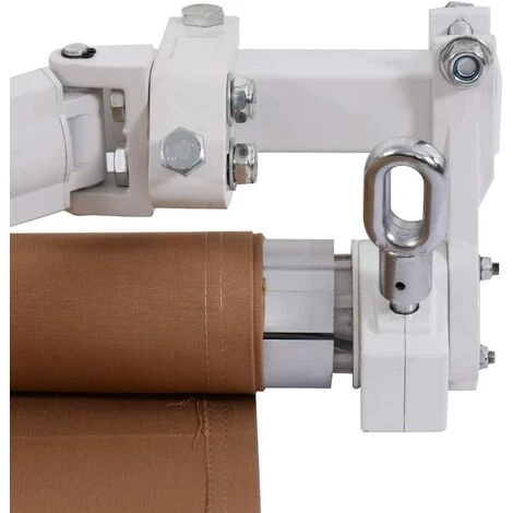 COSTWAY Store Banne Auvent De Terrasse Rétractable Manuel De 2,5 M X 2 M Cadre En Aluminium Et Manivelle Beige 7 COSTWAY Store Banne Auvent De Terrasse Rétractable Manuel De 2,5 M X 2 M Cadre En Aluminium Et Manivelle Beige – Image 5