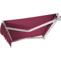 COSTWAY Store Banne Rétractable 3 X 2,5M Avec Tissu Résistant Aux UV Et à L'Eau, Cadre En Aluminium Pour Terrasse,Balcon Vin Rouge 10 COSTWAY Store Banne Rétractable 3 X 2,5M Avec Tissu Résistant Aux UV Et à L'Eau, Cadre En Aluminium Pour Terrasse,Balcon Vin Rouge -Pergola Soldes 18154321 4