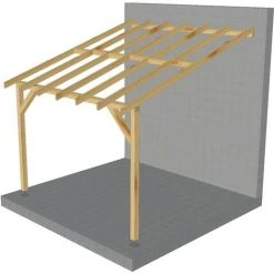 JARDINATOIRE Toit De Terrasse |3x3| - Pente 30% - Bois Massif - Durable |+ Vis
