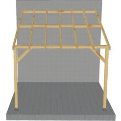 JARDINATOIRE Toit De Terrasse |3x3| - Pente 30% - Bois Massif - Durable |+ Vis -Pergola Soldes 18177248 4