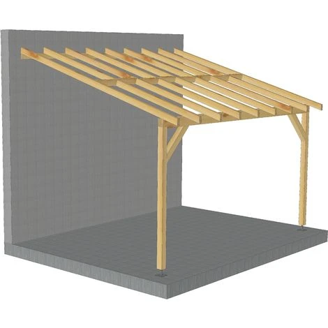 JARDINATOIRE Toit De Terrasse |4x3| - Pente 30% - Bois Massif - Durable |Sans La Visserie Et Sans Les Pieds De Poteaux 3 JARDINATOIRE Toit De Terrasse |4x3| - Pente 30% - Bois Massif - Durable |Sans La Visserie Et Sans Les Pieds De Poteaux
