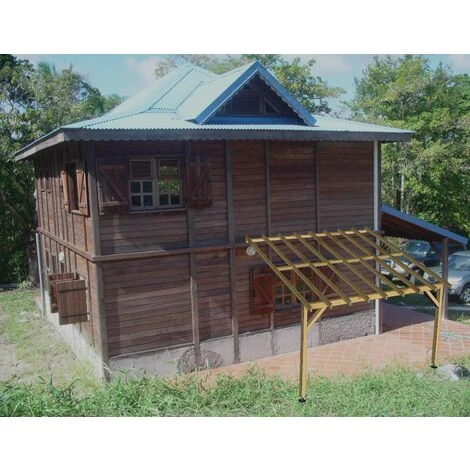 JARDINATOIRE Toit De Terrasse |4x3| - Pente 30% - Bois Massif - Durable |Sans La Visserie Et Sans Les Pieds De Poteaux 5 JARDINATOIRE Toit De Terrasse |4x3| - Pente 30% - Bois Massif - Durable |Sans La Visserie Et Sans Les Pieds De Poteaux – Image 3