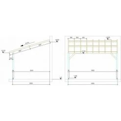 JARDINATOIRE Toit De Terrasse |4x3| - Pente 30% - Bois Massif - Durable |Sans La Visserie Et Sans Les Pieds De Poteaux 11 JARDINATOIRE Toit De Terrasse |4x3| - Pente 30% - Bois Massif - Durable |Sans La Visserie Et Sans Les Pieds De Poteaux -Pergola Soldes 18177250 5