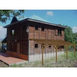 JARDINATOIRE Toit De Terrasse |7x3| - Pente 30% - Bois Massif Traité CL3 Marron - Durable |+ Vis -Pergola Soldes 18177281 3