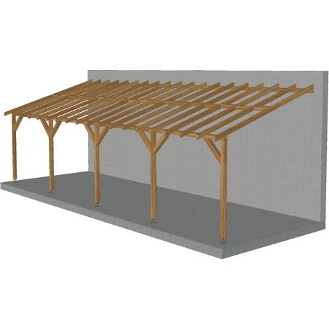 JARDINATOIRE Toit De Terrasse |9x3| - Pente 30% - Bois Massif Traité CL3 Marron - Durable |+ Vis 3 JARDINATOIRE Toit De Terrasse |9x3| - Pente 30% - Bois Massif Traité CL3 Marron - Durable |+ Vis