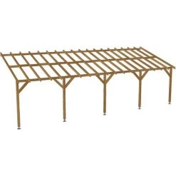 JARDINATOIRE Toit De Terrasse |9x3| - Pente 30% - Bois Massif Traité CL3 Marron - Durable |+ Vis 8 JARDINATOIRE Toit De Terrasse |9x3| - Pente 30% - Bois Massif Traité CL3 Marron - Durable |+ Vis -Pergola Soldes 18177287 2