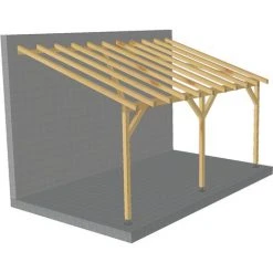 JARDINATOIRE Toit De Terrasse |5x3| - Tuilable Pente 30% - Bois Massif - Robuste |+ Vis