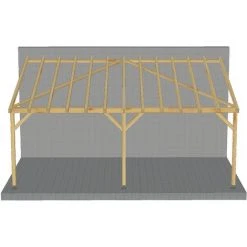 JARDINATOIRE Toit De Terrasse |6x3| - Tuilable Pente 30% - Bois Massif - Robuste |+ Vis & Pieds De Poteaux Réglables -Pergola Soldes 18177300 4