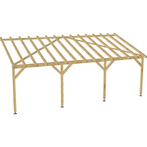 JARDINATOIRE Toit De Terrasse |7x3| - Tuilable Pente 30% - Bois Massif - Robuste |Sans La Visserie Et Sans Les Pieds De Poteaux 4 JARDINATOIRE Toit De Terrasse |7x3| - Tuilable Pente 30% - Bois Massif - Robuste |Sans La Visserie Et Sans Les Pieds De Poteaux – Image 2