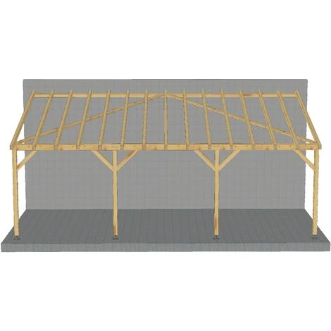 JARDINATOIRE Toit De Terrasse |7x3| - Tuilable Pente 30% - Bois Massif - Robuste |Sans La Visserie Et Sans Les Pieds De Poteaux 6 JARDINATOIRE Toit De Terrasse |7x3| - Tuilable Pente 30% - Bois Massif - Robuste |Sans La Visserie Et Sans Les Pieds De Poteaux – Image 4