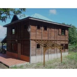 JARDINATOIRE Toit De Terrasse |3x3| - Tuilable Pente 30% - Bois Massif Traité CL3 Marron - Robuste |Sans La Visserie Et Sans Les Pieds De Poteaux -Pergola Soldes 18177310 3