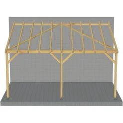 JARDINATOIRE Toit De Terrasse |5x3| - Tuilable Pente 30% - Bois Massif Traité CL3 Marron - Robuste |Sans La Visserie Et Sans Les Pieds De Poteaux -Pergola Soldes 18177316 4