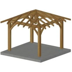 JARDINATOIRE Carbet Bois Massif |3x3| - Durable -Pergola Soldes 18376618 3