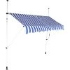 INTEROUGEHOME Auvent Retractable Manuel, Pour Jardin De Fenetre, A Rayures Bleues Et Blanches, Largeur: 250 Cm 2 INTEROUGEHOME Auvent Retractable Manuel, Pour Jardin De Fenetre, A Rayures Bleues Et Blanches, Largeur: 250 Cm -Pergola Soldes 18449068 1