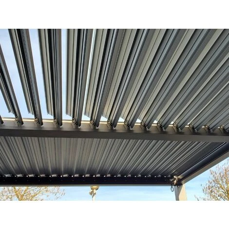 GREEN OUTSIDE Pergola Bio-climatique Manuelle Auto Portante 4x3m. Qualité PRO 4 GREEN OUTSIDE Pergola Bio-climatique Manuelle Auto Portante 4x3m. Qualité PRO – Image 2