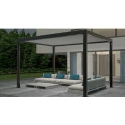 GREEN OUTSIDE Pergola Bioclimatique EVENT PREMIUM 4x3m, électrique, éclairage LED Intégré. Qualité PRO -Pergola Soldes 18478080 3