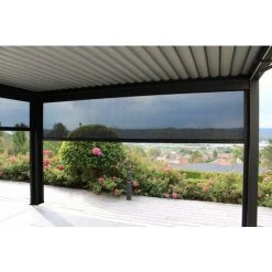 GREEN OUTSIDE Option Rideau Frontal Motorisé Pour Pergola Event'Premium 4m