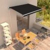 Auvent Rétractable Automatique 350x250 Cm Anthracite VidaXL -Pergola Soldes 18793613 1