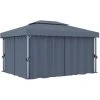VidaXL Tonnelle Avec Rideau 4x3 M Anthracite Aluminium - Anthracite 1 VidaXL Tonnelle Avec Rideau 4x3 M Anthracite Aluminium - Anthracite -Pergola Soldes 18796269 1