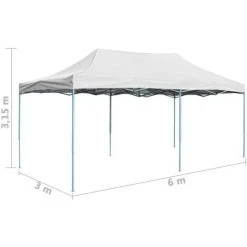 Tente De Réception Pliable Professionnelle 3x6 M Acier Blanc VidaXL - Blanc -Pergola Soldes 18801278 3