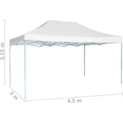 VidaXL Tente De Réception Pliable 3x4,5 M Blanc - Blanc 11 VidaXL Tente De Réception Pliable 3x4,5 M Blanc - Blanc -Pergola Soldes 18801301 5