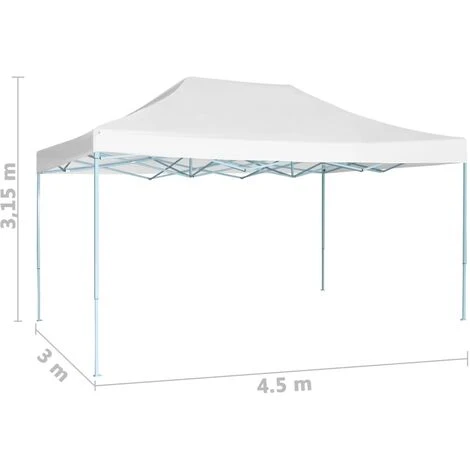 VidaXL Tente De Réception Pliable 3x4,5 M Blanc - Blanc 7 VidaXL Tente De Réception Pliable 3x4,5 M Blanc - Blanc – Image 5